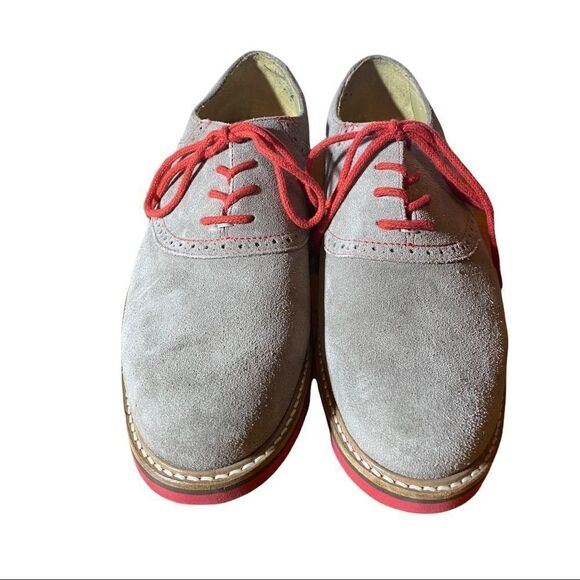 1901 Nordstrom Men\'s Grey Suede Leather Lace Oxford Loafers 8.5 main image 5